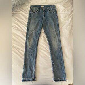 MOTHER The Rascal Slit Undone Hem Jeans